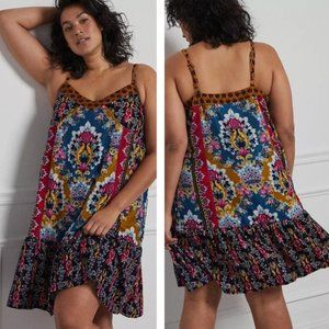 NWT - ANTHROPOLOGIE ‘Zadie’ Velvet Mini Slip Dress - Plus Size 1X (retail:$138)